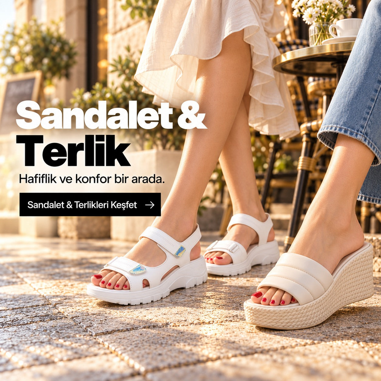 Kadın sandalet ve terlik koleksiyonu