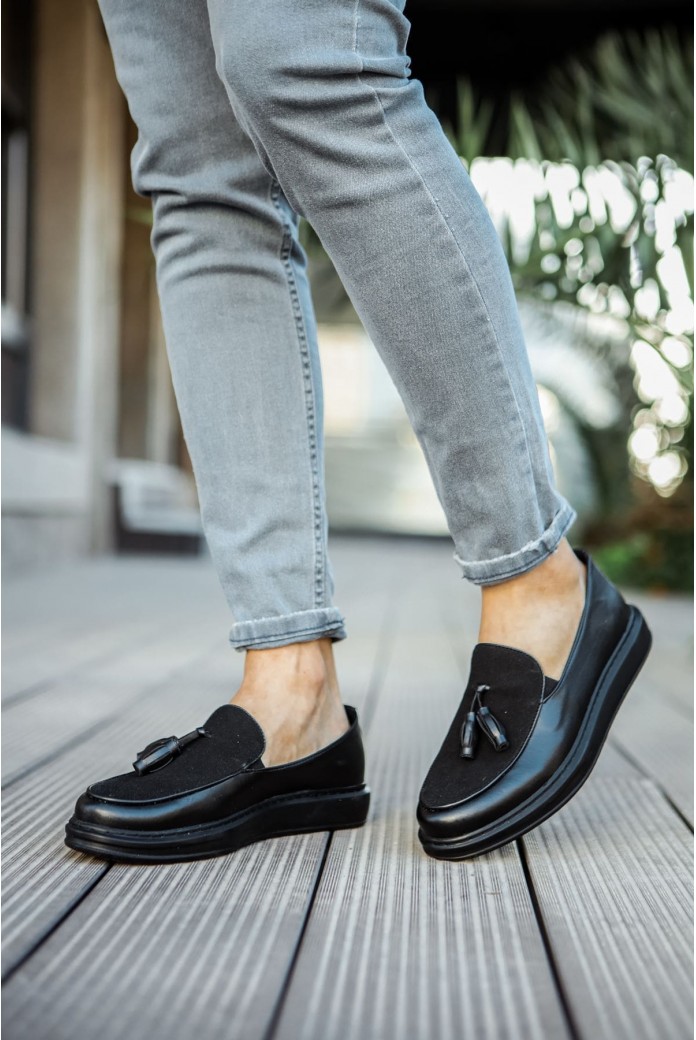CH002 Loafer Pelle Erkek Günlük Bağcıksız Corcik Cilt Süet Klasik Ayakkabı CST - Siyah CH002 Loafer Pelle Erkek Günlük Bağcıksız Corcik Cilt Süet Klasik Ayakkabı CST - Siyah