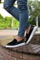 CH002 Loafer Verniciata Erkek Günlük Bağcıksız Corcik Rugan Süet Klasik Ayakkabı RSBT - Siyah