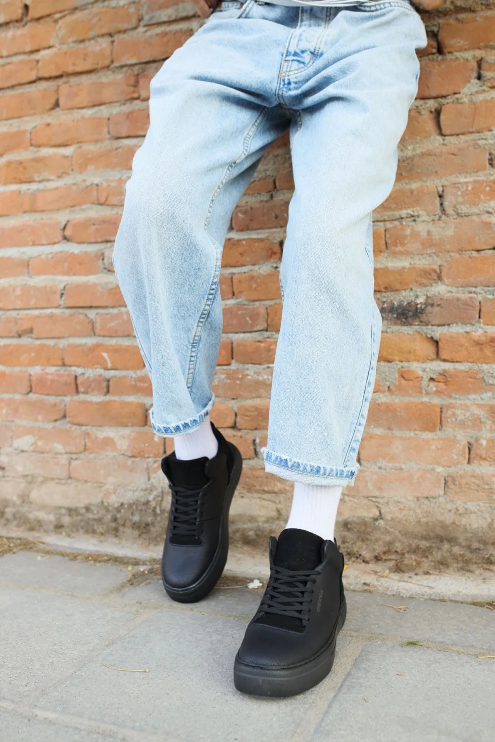 CH004 Hide Erkek Günlük Bağcıklı Cilt Spor Sneaker Ayakkabı CST - Siyah CH004 Hide Erkek Günlük Bağcıklı Cilt Spor Sneaker Ayakkabı CST - Siyah