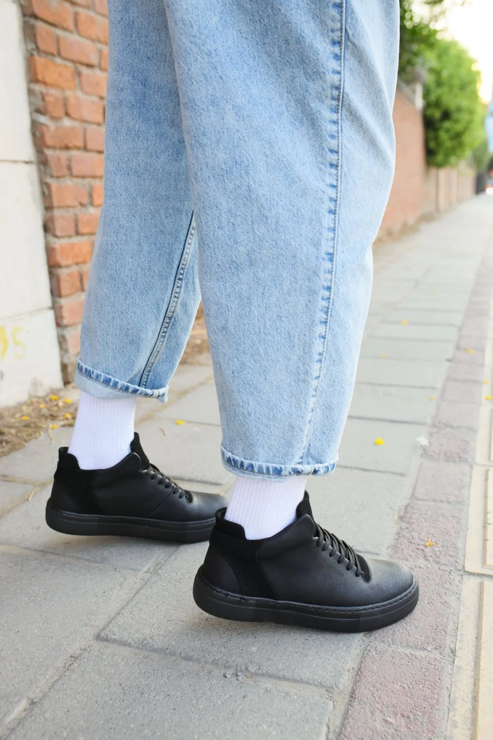 CH004 Hide Erkek Günlük Bağcıklı Cilt Spor Sneaker Ayakkabı CST - Siyah CH004 Hide Erkek Günlük Bağcıklı Cilt Spor Sneaker Ayakkabı CST - Siyah