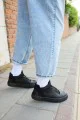 CH004 Hide Erkek Günlük Bağcıklı Cilt Spor Sneaker Ayakkabı CST - Siyah CH004 Hide Erkek Günlük Bağcıklı Cilt Spor Sneaker Ayakkabı CST - Siyah
