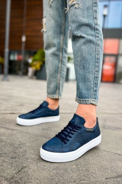 CH015 First Edition Erkek Günlük Bağcıklı Cilt Spor Sneaker Ayakkabı CBT - Lacivert CH015 First Edition Erkek Günlük Bağcıklı Cilt Spor Sneaker Ayakkabı CBT - Lacivert