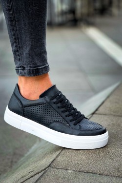 CH015 First Edition Erkek Günlük Bağcıklı Cilt Spor Sneaker Ayakkabı CBT - Siyah CH015 First Edition Erkek Günlük Bağcıklı Cilt Spor Sneaker Ayakkabı CBT - Siyah