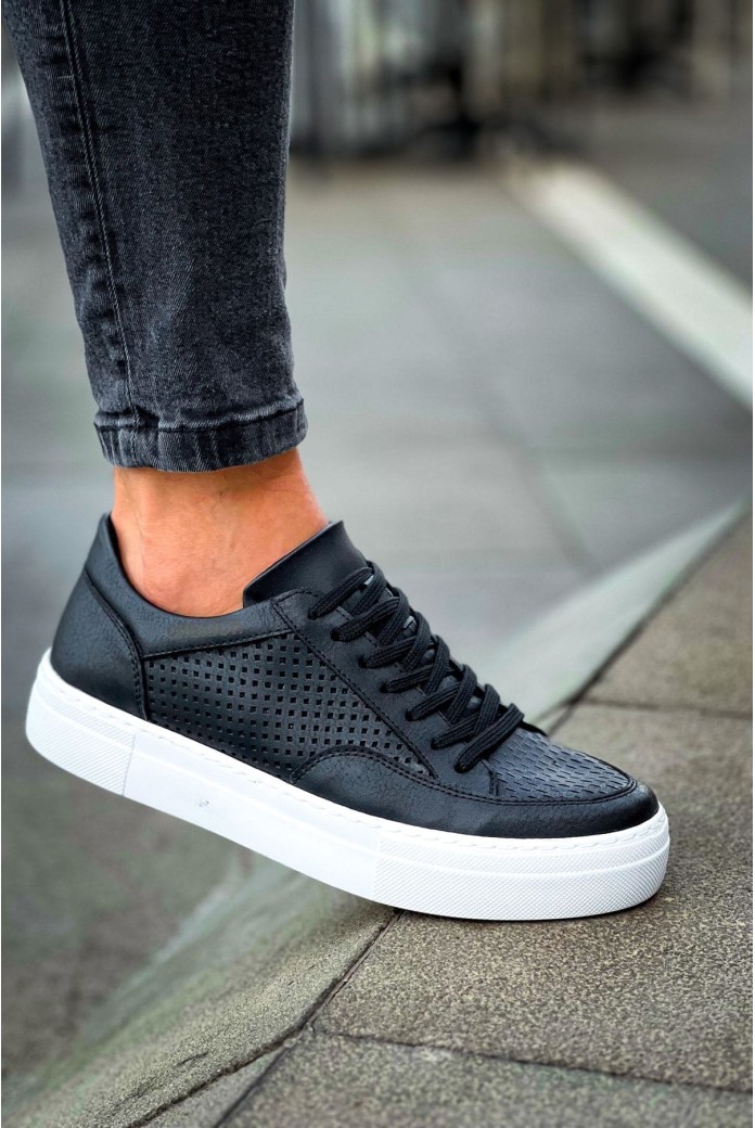CH015 First Edition Erkek Günlük Bağcıklı Cilt Spor Sneaker Ayakkabı CBT - Siyah CH015 First Edition Erkek Günlük Bağcıklı Cilt Spor Sneaker Ayakkabı CBT - Siyah