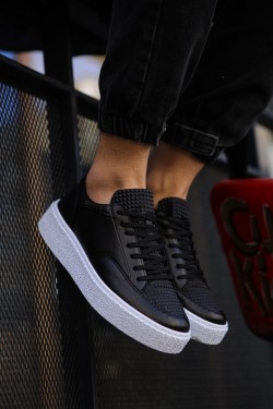 CH017 Pyramid Erkek Günlük Bağcıklı Cilt Spor Sneaker Ayakkabı CBT - Siyah CH017 Pyramid Erkek Günlük Bağcıklı Cilt Spor Sneaker Ayakkabı CBT - Siyah