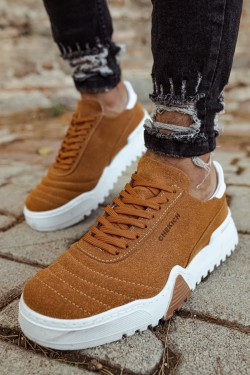 CH037 Francis Erkek Günlük Bağcıklı Süet Spor Sneaker Ayakkabı SBT - Taba