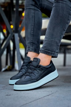 CH040 C-Rey Erkek Günlük Bağcıklı Cilt Spor Sneaker Ayakkabı CBT - Siyah CH040 C-Rey Erkek Günlük Bağcıklı Cilt Spor Sneaker Ayakkabı CBT - Siyah