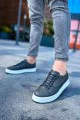 CH043 Cowien Erkek Günlük Bağcıklı Cilt Spor Sneaker Ayakkabı CBT - Antrasit