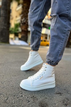 CH055 Between Erkek Spor Günlük Bağcıklı Cilt Bot CBT - Beyaz