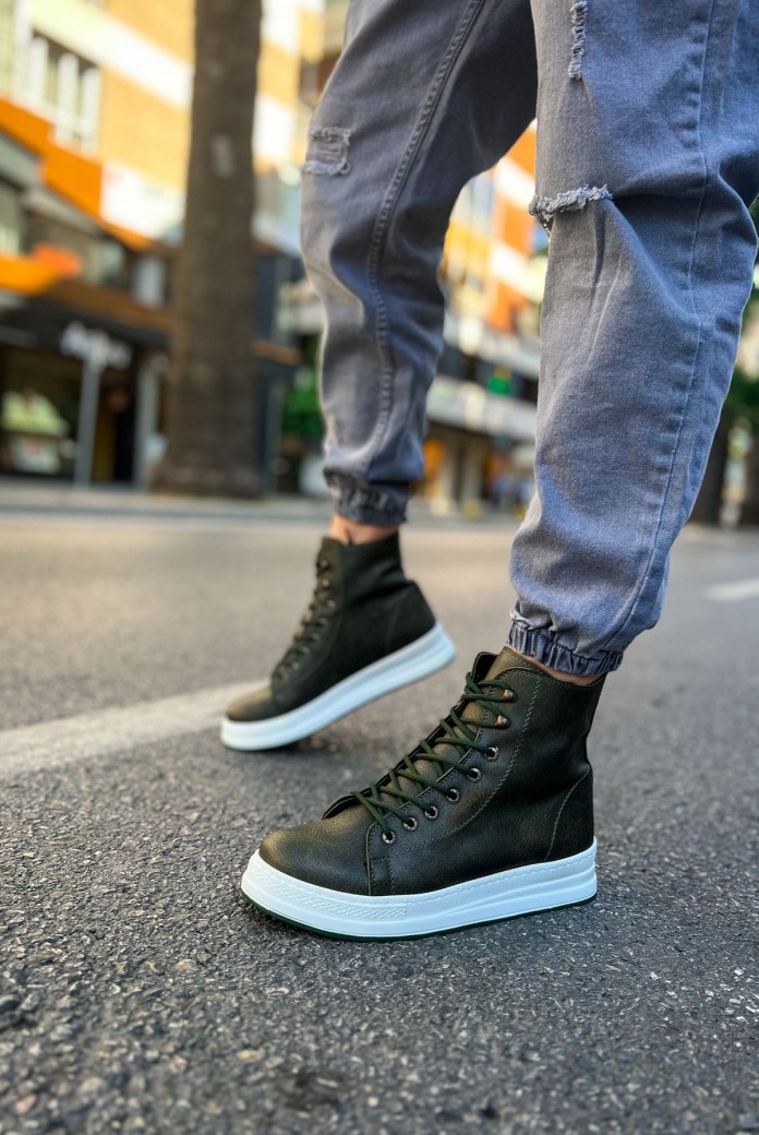 CH055 Between Erkek Spor Günlük Bağcıklı Cilt Bot CBT - Haki