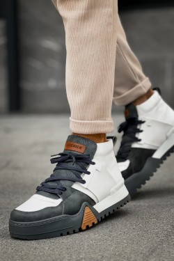 CH057 Ghost Line Erkek Spor Günlük Bağcıklı Cilt Bot CABT - Antrasit/Beyaz CH057 Ghost Line Erkek Spor Günlük Bağcıklı Cilt Bot CABT - Antrasit/Beyaz