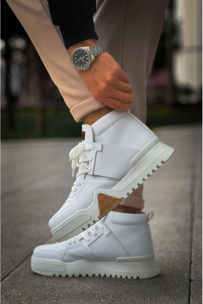 CH057 Ghost Line Erkek Spor Günlük Bağcıklı Cilt Bot CBBT - Beyaz CH057 Ghost Line Erkek Spor Günlük Bağcıklı Cilt Bot CBBT - Beyaz