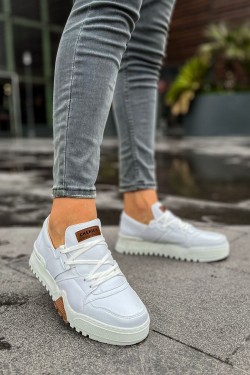 CH067 Warrem Erkek Günlük Bağcıklı Cilt Spor Sneaker Ayakkabı CBT - Beyaz CH067 Warrem Erkek Günlük Bağcıklı Cilt Spor Sneaker Ayakkabı CBT - Beyaz