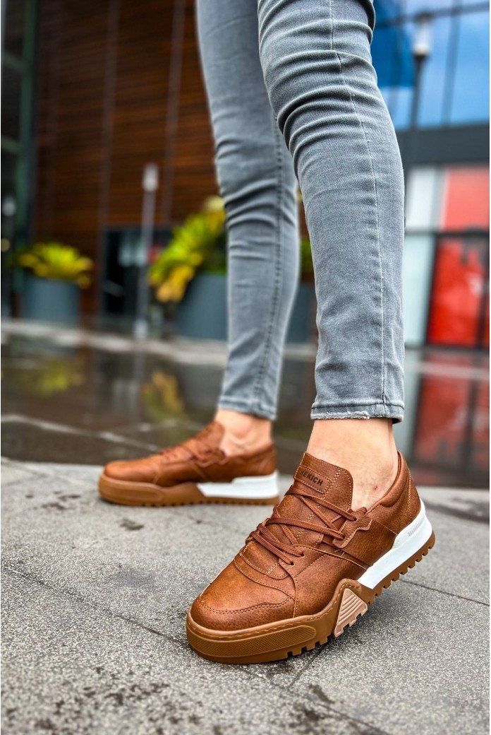 CH067 Warrem Erkek Günlük Bağcıklı Cilt Spor Sneaker Ayakkabı CTBT - Taba CH067 Warrem Erkek Günlük Bağcıklı Cilt Spor Sneaker Ayakkabı CTBT - Taba