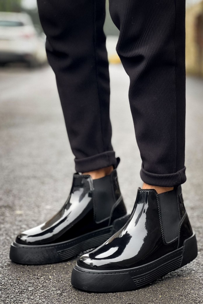 CH069 Harmany Erkek Spor Günlük Bağcıksız Rugan Bot RST - Siyah