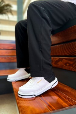 CH075 Signature Erkek Günlük Bağcıklı Cilt Spor Sneaker Ayakkabı CBST - Beyaz/Siyah CH075 Signature Erkek Günlük Bağcıklı Cilt Spor Sneaker Ayakkabı CBST - Beyaz/Siyah