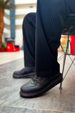 CH075 Signature Erkek Günlük Bağcıklı Cilt Spor Sneaker Ayakkabı CST - Siyah CH075 Signature Erkek Günlük Bağcıklı Cilt Spor Sneaker Ayakkabı CST - Siyah