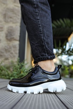 CH093 Castle Erkek Günlük Bağcıklı Rugan Klasik Ayakkabı RBT - Siyah CH093 Castle Erkek Günlük Bağcıklı Rugan Klasik Ayakkabı RBT - Siyah