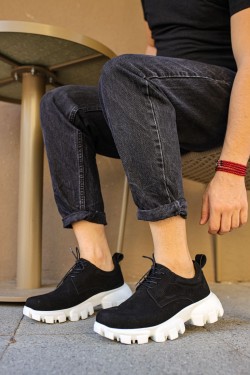 CH093 Castle Erkek Günlük Bağcıklı Süet Klasik Ayakkabı SBT - Siyah CH093 Castle Erkek Günlük Bağcıklı Süet Klasik Ayakkabı SBT - Siyah