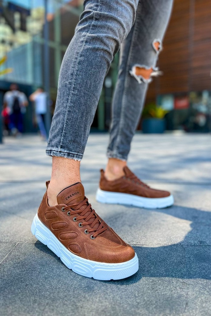 CH105 Cronus Erkek Günlük Bağcıklı Cilt Spor Sneaker Ayakkabı CBT - Taba CH105 Cronus Erkek Günlük Bağcıklı Cilt Spor Sneaker Ayakkabı CBT - Taba