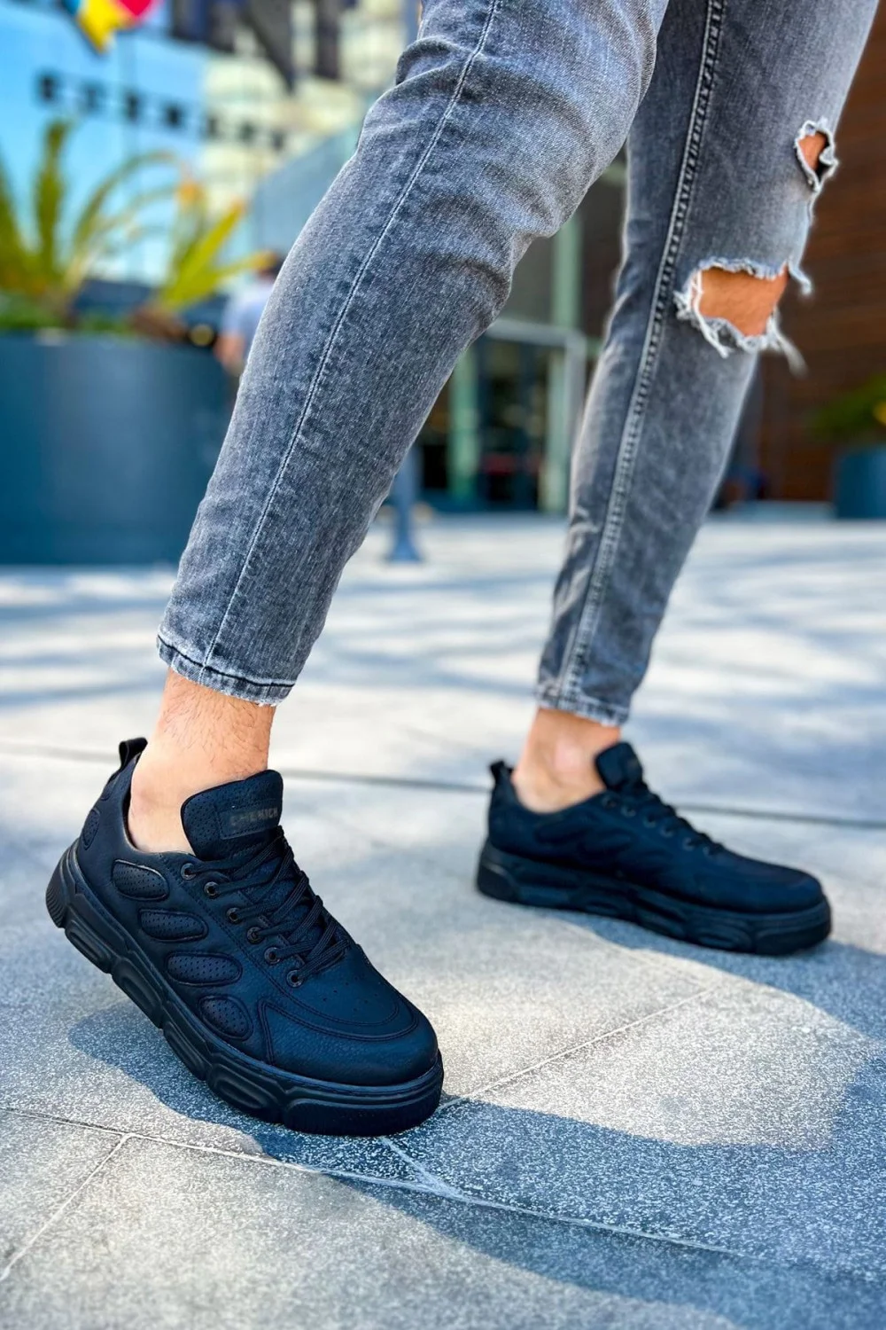 CH105 Cronus Erkek Günlük Bağcıklı Cilt Spor Sneaker Ayakkabı CST - Siyah CH105 Cronus Erkek Günlük Bağcıklı Cilt Spor Sneaker Ayakkabı CST - Siyah