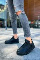 CH105 Cronus Erkek Günlük Bağcıklı Cilt Spor Sneaker Ayakkabı CST - Siyah CH105 Cronus Erkek Günlük Bağcıklı Cilt Spor Sneaker Ayakkabı CST - Siyah