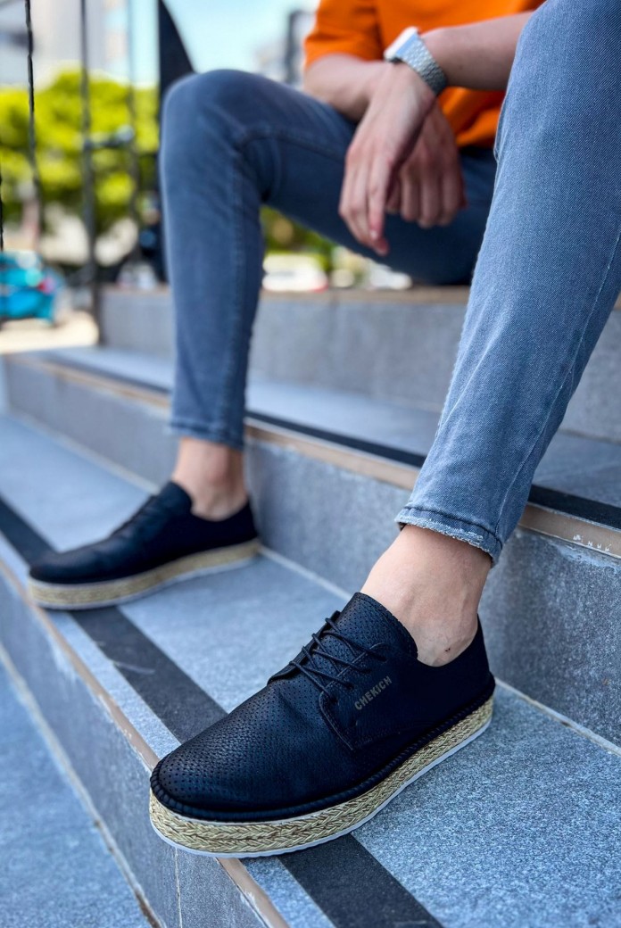 CH117 Stamina Nuova Erkek Günlük Bağcıklı Hasır Taban Cilt Klasik Ayakkabı CHT - Siyah CH117 Stamina Nuova Erkek Günlük Bağcıklı Hasır Taban Cilt Klasik Ayakkabı CHT - Siyah