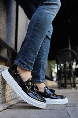 CH127 Loafer-X Erkek Günlük Bağcıksız Corcik Rugan Klasik Ayakkabı RBT - Siyah CH127 Loafer-X Erkek Günlük Bağcıksız Corcik Rugan Klasik Ayakkabı RBT - Siyah