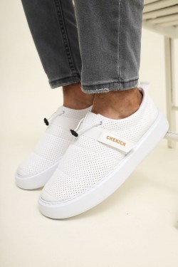 CH147 Dobeny Erkek Günlük Bağcıksız Cırtlı Cilt Spor Sneaker Ayakkabı CBT - Beyaz CH147 Dobeny Erkek Günlük Bağcıksız Cırtlı Cilt Spor Sneaker Ayakkabı CBT - Beyaz