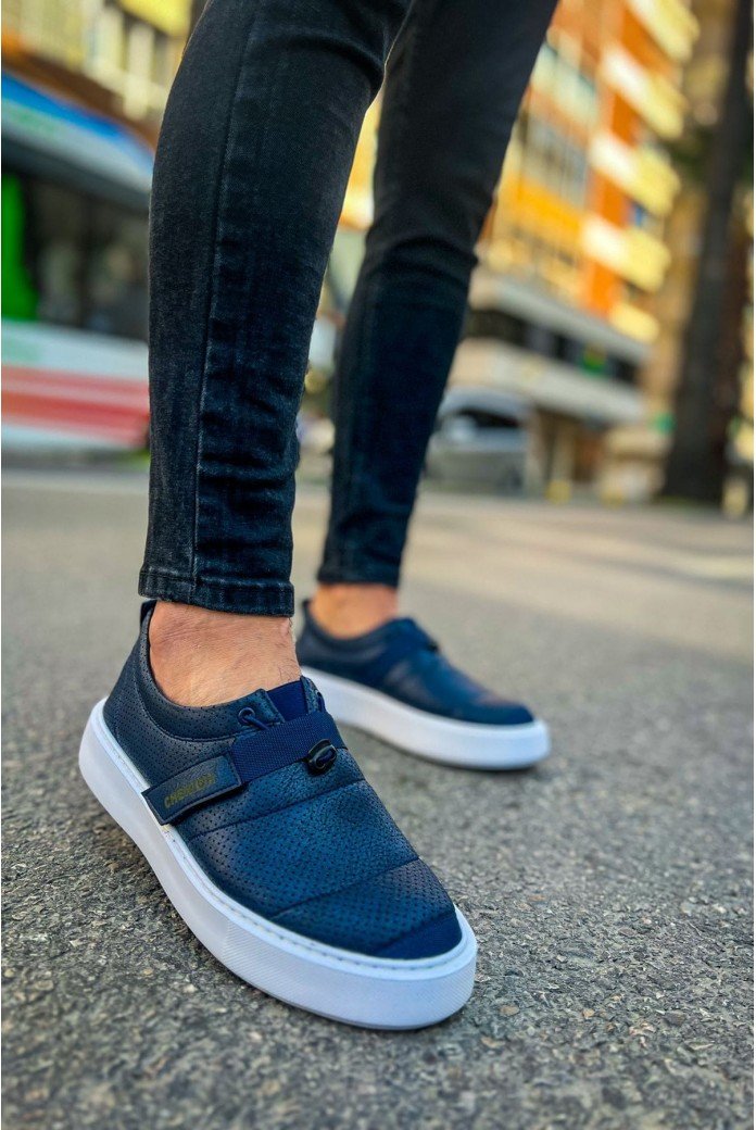 CH147 Dobeny Erkek Günlük Bağcıksız Cırtlı Cilt Spor Sneaker Ayakkabı CBT - Lacivert CH147 Dobeny Erkek Günlük Bağcıksız Cırtlı Cilt Spor Sneaker Ayakkabı CBT - Lacivert