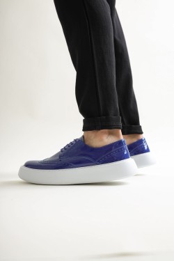 CH149 Changer Over Erkek Günlük Bağcıklı Rugan Klasik Ayakkabı RBT -  Lacivert