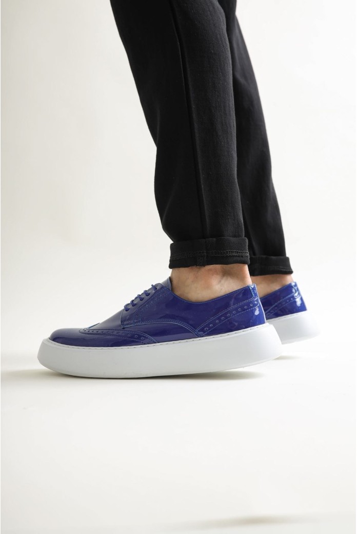 CH149 Changer Over Erkek Günlük Bağcıklı Rugan Klasik Ayakkabı RBT -  Lacivert