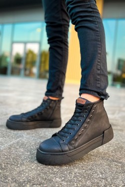 CH167 Blazer Erkek Spor Günlük Bağcıklı ve Fermuarlı Cilt Bot CST - Siyah CH167 Blazer Erkek Spor Günlük Bağcıklı ve Fermuarlı Cilt Bot CST - Siyah