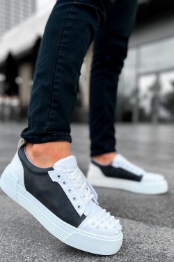 CH169 Thorn Erkek Günlük Bağcıklı Cilt Spor Sneaker Ayakkabı CBT - Beyaz/Antrasit CH169 Thorn Erkek Günlük Bağcıklı Cilt Spor Sneaker Ayakkabı CBT - Beyaz/Antrasit