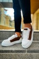 CH169 Thorn Erkek Günlük Bağcıklı Cilt Spor Sneaker Ayakkabı CBT - Beyaz/Taba CH169 Thorn Erkek Günlük Bağcıklı Cilt Spor Sneaker Ayakkabı CBT - Beyaz/Taba