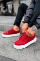 CH169 Thorn Erkek Günlük Bağcıklı Cilt Spor Sneaker Ayakkabı CBT - Kırmızı CH169 Thorn Erkek Günlük Bağcıklı Cilt Spor Sneaker Ayakkabı CBT - Kırmızı