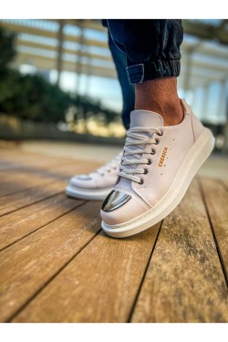 CH175 Mirror Erkek Günlük Bağcıklı Cilt Spor Sneaker Ayakkabı CBT - Beyaz CH175 Mirror Erkek Günlük Bağcıklı Cilt Spor Sneaker Ayakkabı CBT - Beyaz