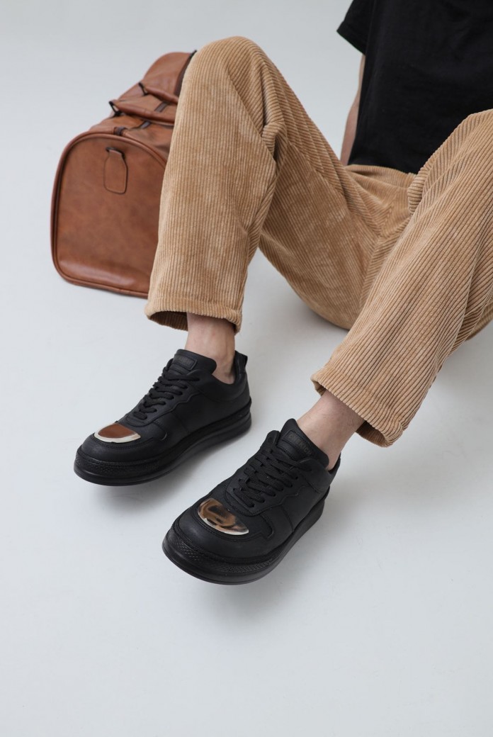 CH185 Force Mirror Erkek Günlük Bağcıklı Cilt Spor Sneaker Ayakkabı CST - Siyah CH185 Force Mirror Erkek Günlük Bağcıklı Cilt Spor Sneaker Ayakkabı CST - Siyah