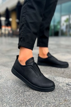 CH195 Rigidus Erkek Günlük Bağcıksız Cilt Spor Sneaker Ayakkabı CST - Siyah CH195 Rigidus Erkek Günlük Bağcıksız Cilt Spor Sneaker Ayakkabı CST - Siyah