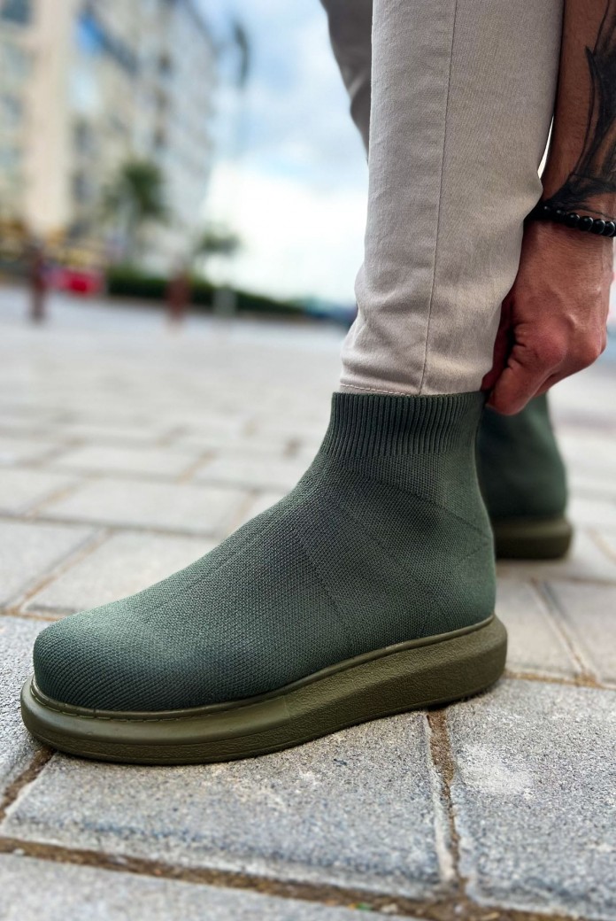 CH207 Maglieria-T Erkek Günlük Bağcıksız Triko Spor Sneaker Ayakkabı THT - Haki CH207 Maglieria-T Erkek Günlük Bağcıksız Triko Spor Sneaker Ayakkabı THT - Haki