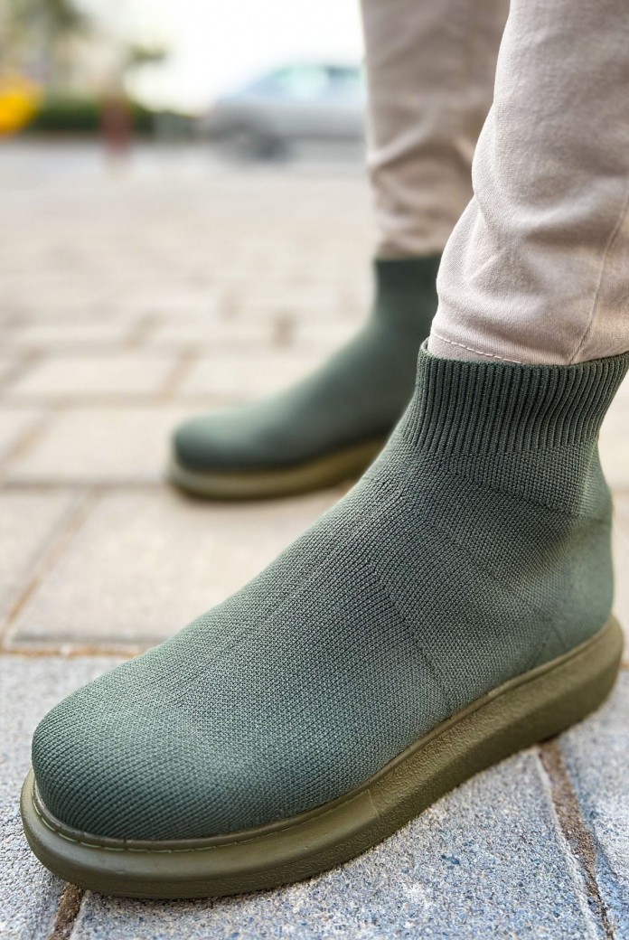 CH207 Maglieria-T Erkek Günlük Bağcıksız Triko Spor Sneaker Ayakkabı THT - Haki CH207 Maglieria-T Erkek Günlük Bağcıksız Triko Spor Sneaker Ayakkabı THT - Haki