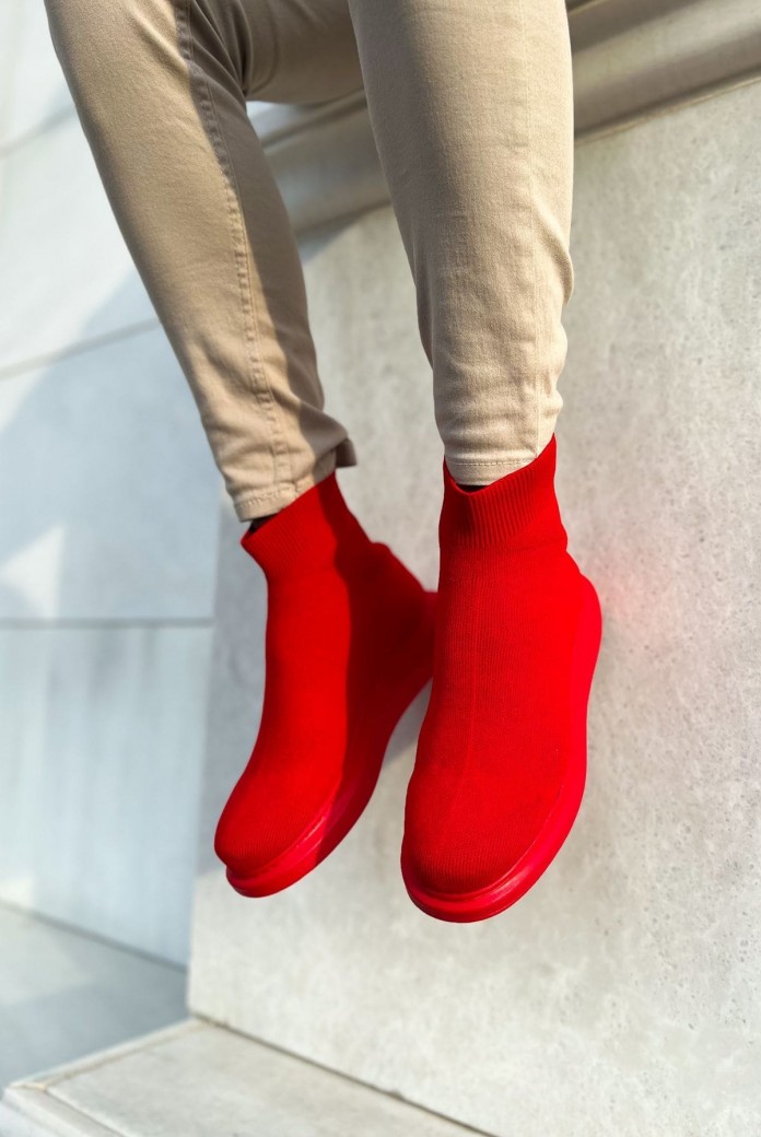 CH207 Maglieria-T Erkek Günlük Bağcıksız Triko Spor Sneaker Ayakkabı TKT - Kırmızı CH207 Maglieria-T Erkek Günlük Bağcıksız Triko Spor Sneaker Ayakkabı TKT - Kırmızı