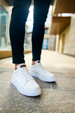 CH209 Vimini Erkek Günlük Bağcıklı Cilt Spor Sneaker Ayakkabı CBT - Beyaz CH209 Vimini Erkek Günlük Bağcıklı Cilt Spor Sneaker Ayakkabı CBT - Beyaz