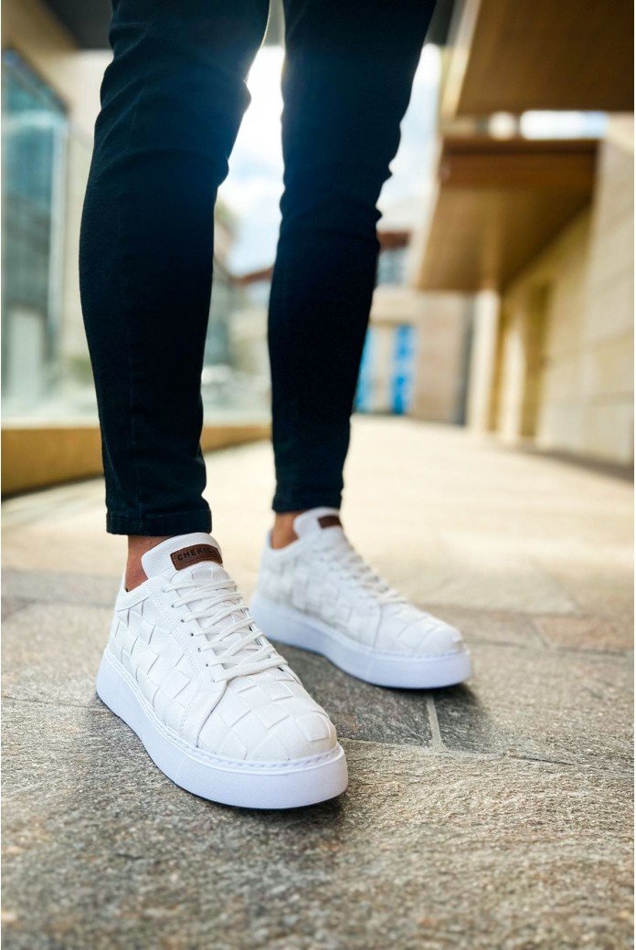 CH209 Vimini Erkek Günlük Bağcıklı Cilt Spor Sneaker Ayakkabı CBT - Beyaz CH209 Vimini Erkek Günlük Bağcıklı Cilt Spor Sneaker Ayakkabı CBT - Beyaz
