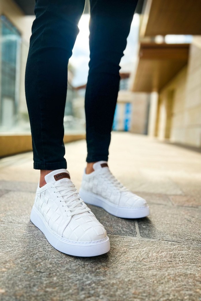 CH209 Vimini Erkek Günlük Bağcıklı Cilt Spor Sneaker Ayakkabı CBT - Beyaz CH209 Vimini Erkek Günlük Bağcıklı Cilt Spor Sneaker Ayakkabı CBT - Beyaz