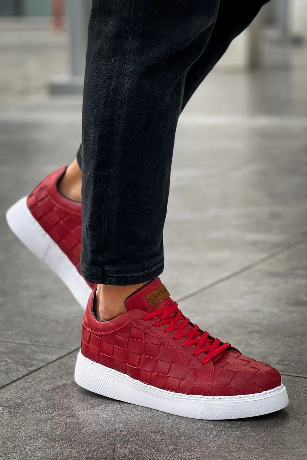 CH209 Vimini Erkek Günlük Bağcıklı Cilt Spor Sneaker Ayakkabı CBT - Kırmızı CH209 Vimini Erkek Günlük Bağcıklı Cilt Spor Sneaker Ayakkabı CBT - Kırmızı