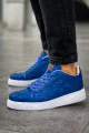 CH209 Vimini Erkek Günlük Bağcıklı Cilt Spor Sneaker Ayakkabı CBT - Mavi