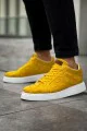 CH209 Vimini Erkek Günlük Bağcıklı Cilt Spor Sneaker Ayakkabı CBT - Sarı