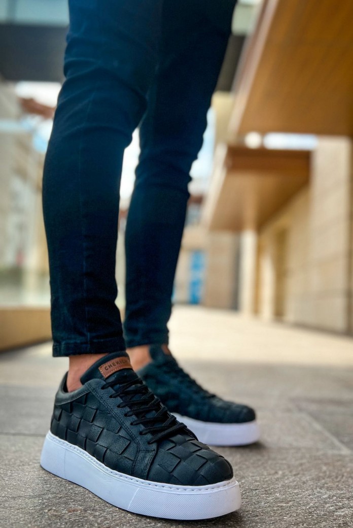 CH209 Vimini Erkek Günlük Bağcıklı Cilt Spor Sneaker Ayakkabı CBT - Siyah CH209 Vimini Erkek Günlük Bağcıklı Cilt Spor Sneaker Ayakkabı CBT - Siyah